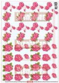 Klik her for at se flere billeder og f� mere information om varen:&nbsp; 4648 - 3D Mini Roser, Pink - 16 på ark