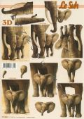 Klik her for at se flere billeder og f� mere information om varen:&nbsp; 7006 - 3D Dyr, Elefant m. unge - 2 kort