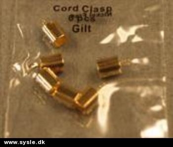 Endedub til Læder/gummisnor - fl.str. Guld - se Antal