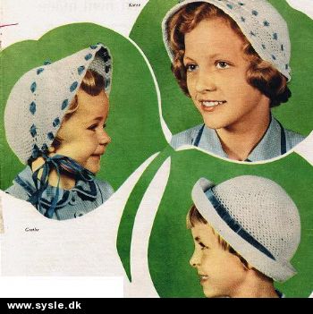 Al 28-52-16 Mønster: Pigernes 3 hæklede hatte *PDF fil*