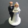Klik her for at se flere billeder og f� mere information om varen:&nbsp; Brudepar i porcelæn (kransekagefigur) 11cm *1stk. Tilbage*