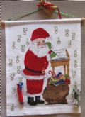 Klik her for at se flere billeder og f mere information om varen:  Oe 20302/ Julekalender/ - Julemand ved skrivepult - 48x62cm