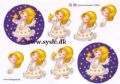 Klik her for at se flere billeder og f� mere information om varen:&nbsp; 0933 - 3D Englepige med Lys (rund) - 2 kort