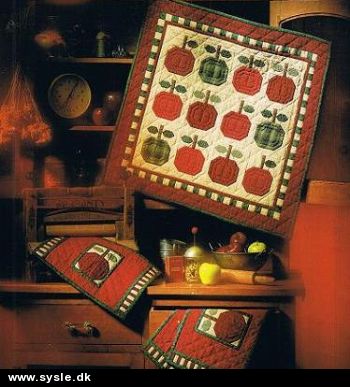 Dm 1116/ Mønster - Patchwork Ophæng mm. Æbler *org*