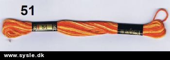 DMC 117 multi - 051 Mørk Orange/Gul - 1dok. *REST*