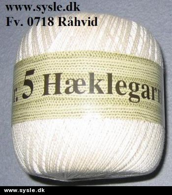0718 - Hæklegarn - Råhvid - 100g./1ng.