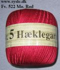 Klik her for at se flere billeder og f� mere information om varen:&nbsp; 0522 - Hæklegarn - Mørk Rød - 100g 1ng.