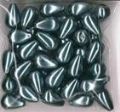 Klik her for at se flere billeder og f� mere information om varen:&nbsp; Dråbe Perler - Blank Koksgrå - 8x12mm - 12stk. i pose