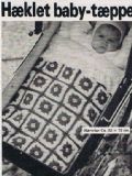 Klik her for at se flere billeder og f mere information om varen:  Fj 30-xx-61 Mønster: Hæklet Baby Tæppe i 4kanter - ca. 55x75cm (org)
