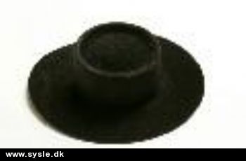 - Håndarbejdsbutik: Spanske Hatte, Sort 22x70mm - 4stk. Hatte/Kurve/bl., Små Hatte