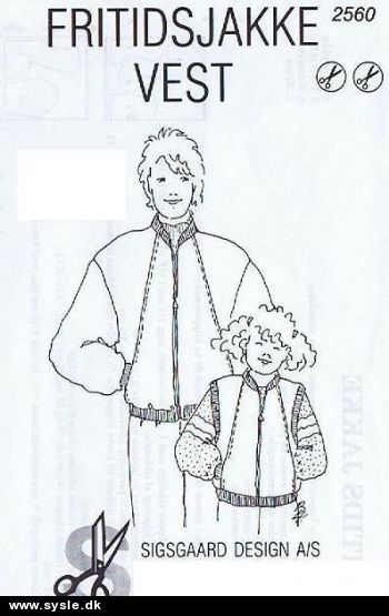 2560 Sigsgaard mønster - Fritidsjakke og vest
