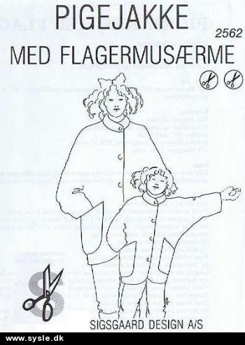 2562 Sigsgaard mønster - Jakke m. flagermusærme