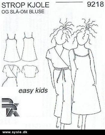 9218 BK easy kids - Strop Kjole/Slå om Bluse
