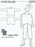 Klik her for at se flere billeder og f mere information om varen:  9250 BK easy kids - Stor Bluse (børn)