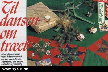 Hv 46-98-69: Mønster: Patchwork Juletræstæppe 6k - 190x190cm *org*.