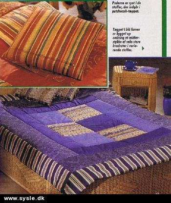 Hv 43-93-44: Mønster: Patchwork Tæppe/pude i fl.str. *org*