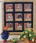 Klik her for at se flere billeder og f� mere information om varen:&nbsp; Hv 15-99-50: Mønster: Patchwork tæppe m. Katte *org*