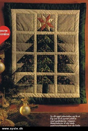 Hv 50-93-51: Mønster: Patchwork Julebillede - 54x66cm *org*