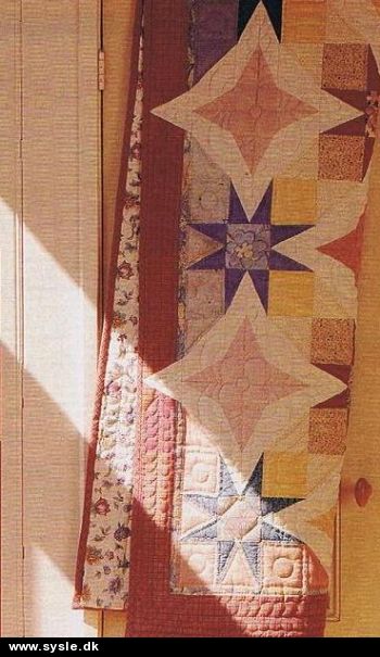 Hv 31-94-62: Mønster: Patchwork Tæppe stjerner *org*