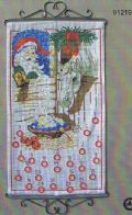 Klik her for at se flere billeder og f mere information om varen:  Oe 91219/ Julekalender - Julemand i hestestalden - 25x45cm