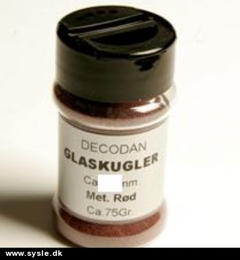 5027 Glaskugler - 0,5mm Metalic Mø. RØD - 75g