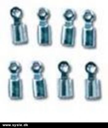 Endedub til Læder/Gummisnor - fl.str. SØLV *se antal*