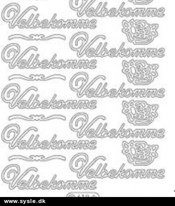 0618 Stix Tekst - Velbekomme *19+9 på ark*