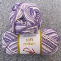 Klik her for at se flere billeder og f� mere information om varen:&nbsp; 852 Soft Cotton - lys, mø. Lilla/Hvid meleret - 1ng 50g