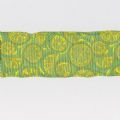 Klik her for at se flere billeder og f� mere information om varen:&nbsp; Silkebånd m. tråd - 40mm Grøn m. Lemon - 5m rulle