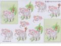 Klik her for at se flere billeder og f� mere information om varen:&nbsp; 0290 - 3D Lyserød Elefant - 2kort