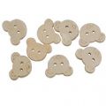 Klik her for at se flere billeder og f� mere information om varen:&nbsp; 3305 Naturknapper, Bamsehoved 2hul. 17mm