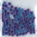 Klik her for at se flere billeder og f� mere information om varen:&nbsp; 0861 - 4k Kubeperler 4mm - LILLA iris Multi - 100 i ps. - 