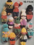 Klik her for at se flere billeder og f� mere information om varen:&nbsp; 47-? Mønster: Strik Dukke parade 10-11cm 