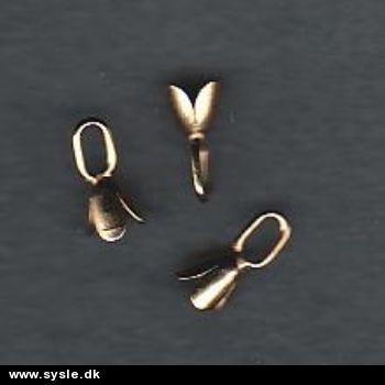 Tulipan/ophæng - Guldfv. 11mm ø:3x5mm 10stk.