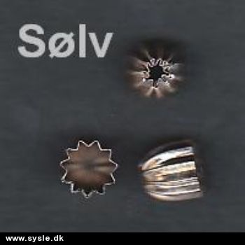 Perlekappe sølvfv. 7mm ø:6mm - 5stk.