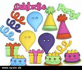 Knapper i ps. *fødselsdags fest* 8 ass.