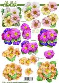 Klik her for at se flere billeder og f� mere information om varen:&nbsp; 7421 - 3D bl. Blomster -  3 på ark.