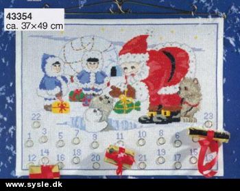 Oe 43354 Julekalender - Jul i Grønland - 49x37cm