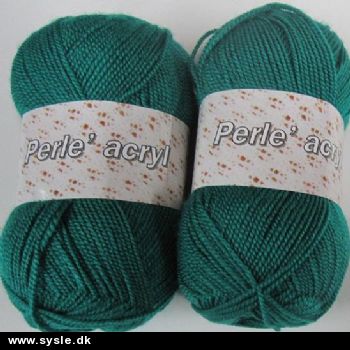 Sysle.dk - Håndarbejdsbutik: 2090 Perleacryl - GRØN 50g 1ng. - Garn: Acryl, *p. Perle 50g