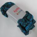 Klik her for at se flere billeder og f� mere information om varen:&nbsp; 096 Rizos Båndgarn, Sort/Tyrkis - 100g pr.ng.