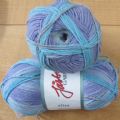 Klik her for at se flere billeder og f� mere information om varen:&nbsp; 9003 Elise Bommixgarn - Lilla/Grå/Tyrkis - 1ng. 100g