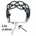 Klik her for at se flere billeder og f� mere information om varen:&nbsp; 0005 Smykkelås til Læder/gummisnor - 4,5cm ø:4mm Sølv - 2 stk.