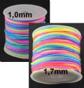 Klik her for at se flere billeder og f mere information om varen:  Nylon Knytte Snor - Multi NEON - FLOT BLANK *KUN 1,7mm TILBAGE*