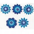 Klik her for at se flere billeder og f� mere information om varen:&nbsp; 2706 Filt Blomster - 5 ass. m.knap 5½cm - Blå
