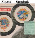 Klik her for at se flere billeder og f mere information om varen:  Hv 10-83-55: Mønster: Stjernetegn i ring, Stenbuk+Skytte *org*