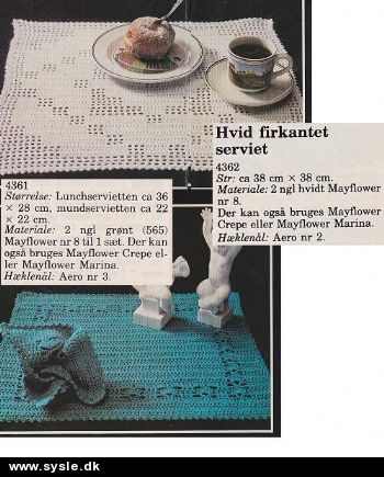 Fj 06-86-53 Mønster: Hækl Bakkeserviet/Lunchsæt *org*