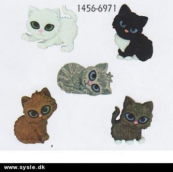 Knapper i ps. *Misser* 5 ass. str. ca. 1,5x2,5cm *SIDSTE*