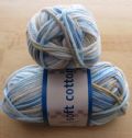 Klik her for at se flere billeder og f� mere information om varen:&nbsp; 8881 Soft Cotton - Hvid/Blå/Beige Meleret - 1ng
