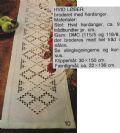 Klik her for at se flere billeder og f� mere information om varen:&nbsp; Hv 06-80-55: Mønster: Hardanger, Hvid løber 22x136cm *org*
