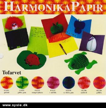 Harmonika Papir: 25x35cm - Flere farver